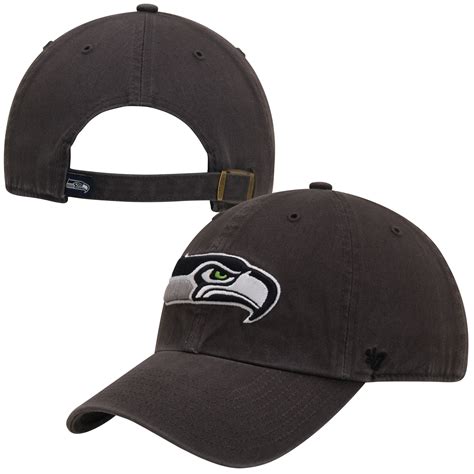 Mens Seattle Seahawks '47 Brand Charcoal Cleanup Adjustable Hat