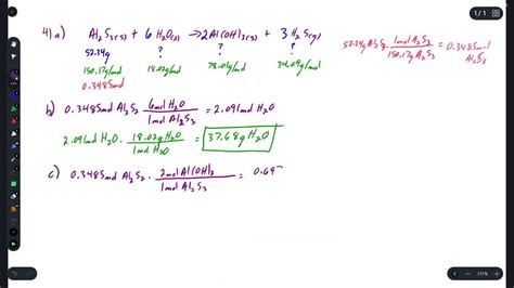 Solved Points When Aluminum Sulfide Reacts With Water Both