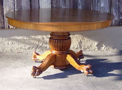 54" Round Oak Dining Table - Doug Schmitt Antiques