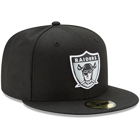 Las Vegas Raiders New Era Classic Logo Omaha 59FIFTY Fitted Hat - Black ...