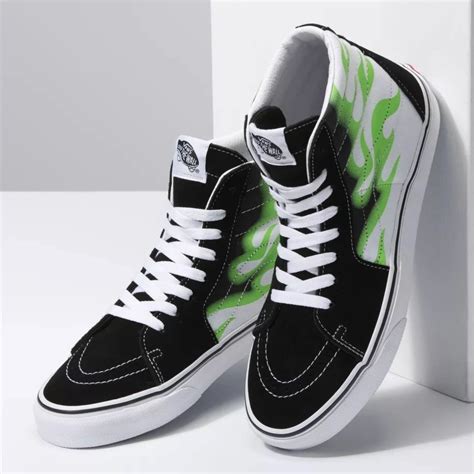 Gi Y Vans Sk Hi Flame Black White Vn A U Cxey