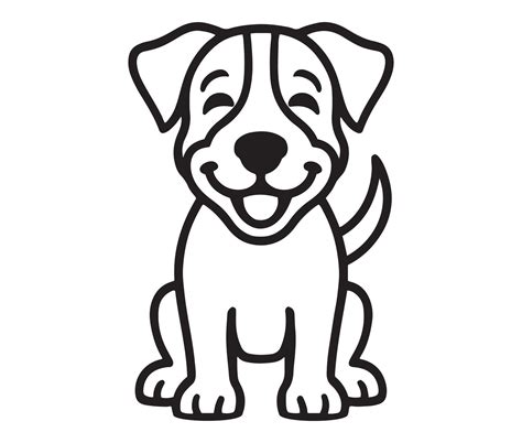 Happy Dog silhouette art illustration 47119062 Vector Art at Vecteezy