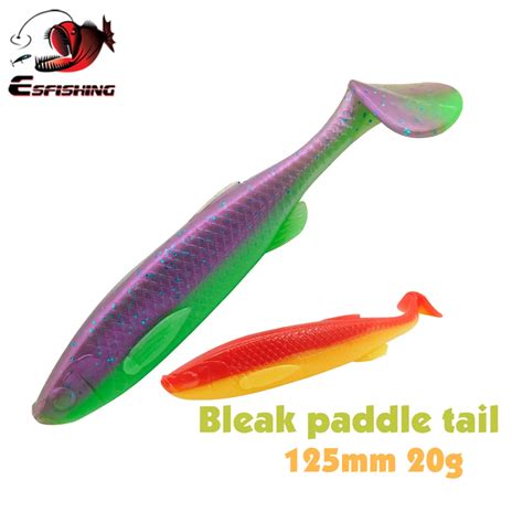 Esfishing New Soft Lure Shad Bleak Paddle Tail Mm G Pcs