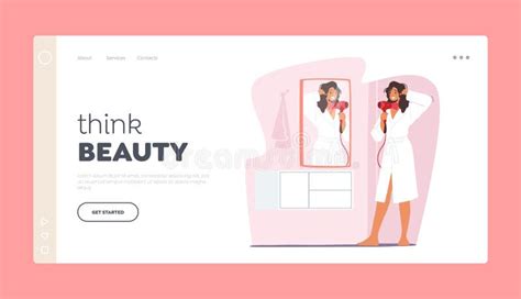 Every Day Routine Landing Page Template Morning Hygiene In Bathroom