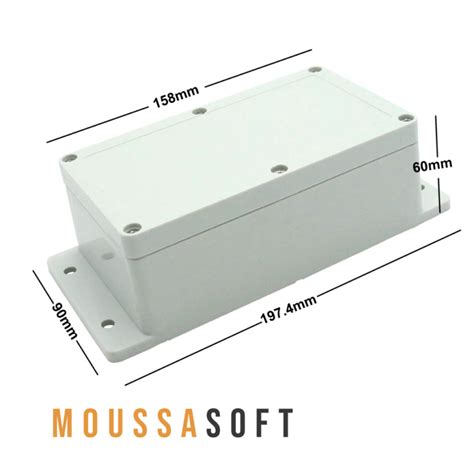 Boîtier de Projet Électronique Plastique Étanche 158x90x60mm Moussasoft