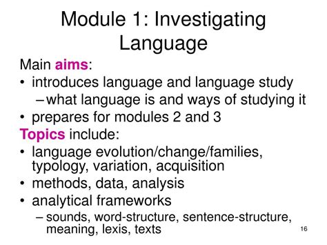 Ppt An A Level In Linguistics Powerpoint Presentation Free Download