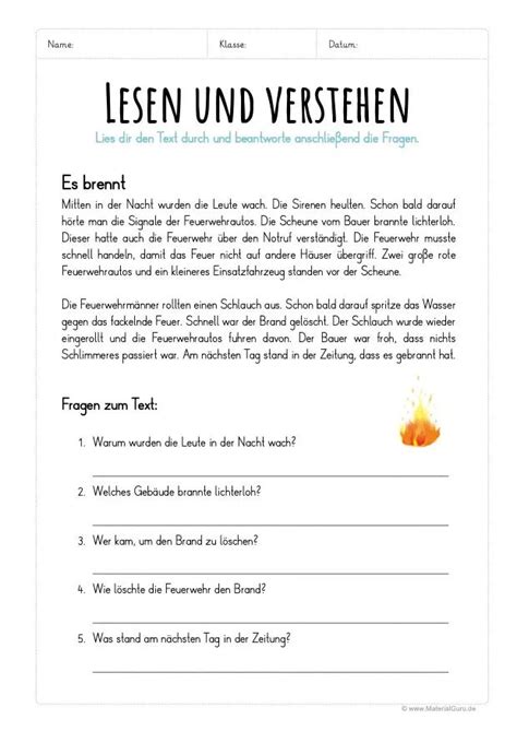 Lesen Und Verstehen MaterialGuru Unterricht Lesen Lernen Tipps