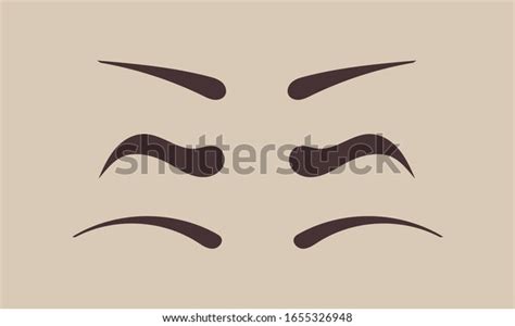 Eyebrow Shaping Women Various Shapes Angles Stock Vector (Royalty Free ...