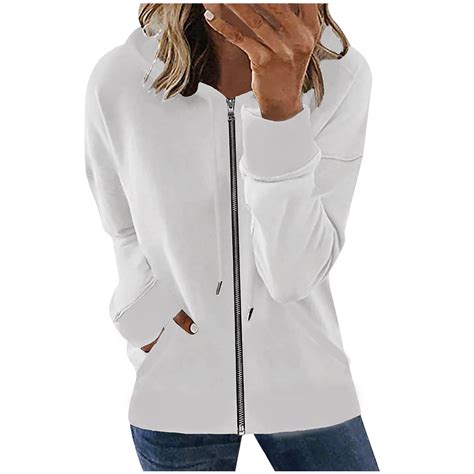 Olyvenn Womens Tops Casual Plus Size Loose Women Solid Hooded Long