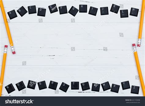 Flat Layout Alphabet Letters Computer Keyboard Stock Photo 421153498 ...