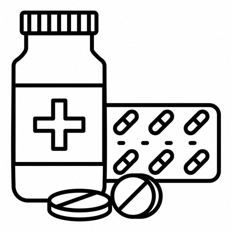 Drug Medication Medicine Medicine Bottle Pills Syrup Tablet Icon