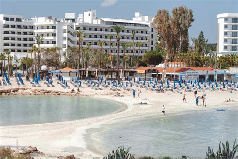 Ayia Napa Cyprus March 25 2022 View Of Famous Nissi Beach In March