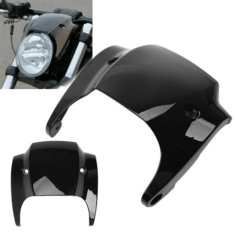 Masque Avant Court Noir Brillant De Moto Couvercle De Car Nage De