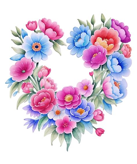 Premium Vector Watercolor Spring Flower Love Design Vector Illustration