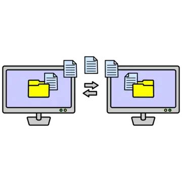 Computer Data Transfer Files Vector Transfer Files Peer To Peer Data