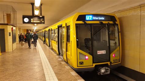 U Bahn Berlin Mitfahrt Im H01 M Flachstelle Auf Der U7 Von Rudow Bis