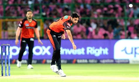 Jaipur : SRH's bowler Bhuvneshwar Kumar bowls during the IPL 2023 match