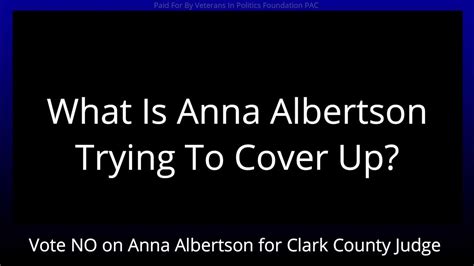 Just Say No To Anna Albertson For Clark County District Court Judge