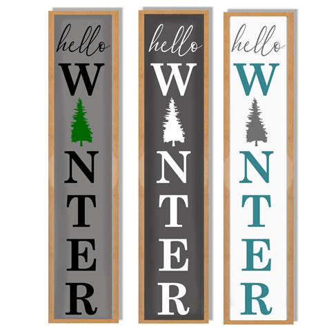 Christmas Porch Sign Svg Hello Winter Svg Christmas Svg Etsy