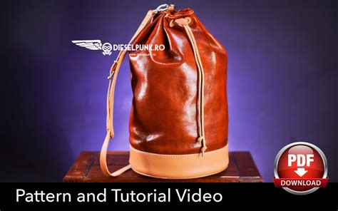 Duffel Bag Pattern Leather Diy Pdf Download Gym Bag Video Tutorial Etsy