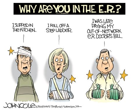 Editorial cartoon U.S. health insurance out of network costs fees | The