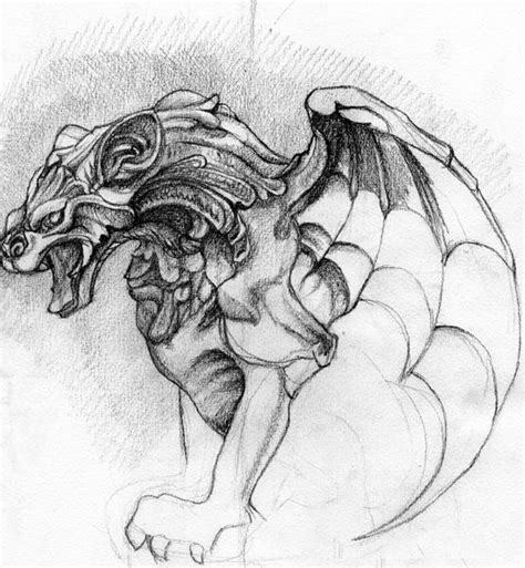 Gargoyle Tattoo Gargoyle Drawing Gargoyles