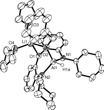 Molecular Structure Ortep Drawing Of The Lithium Aluminium Hydrido