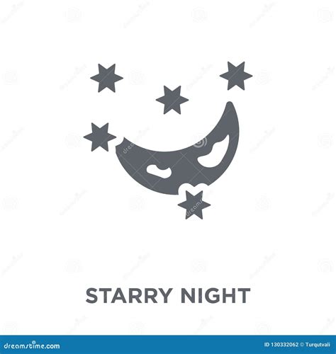 Starry Night Icon From Weather Collection Stock Vector Illustration