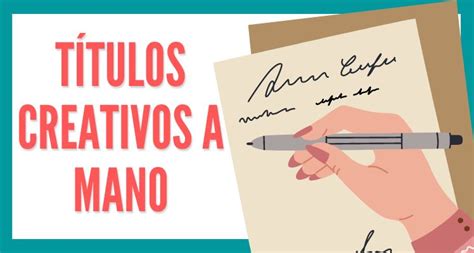 T Tulos Creativos A Mano Descubre C Mo Hacerlos Y Ejemplos