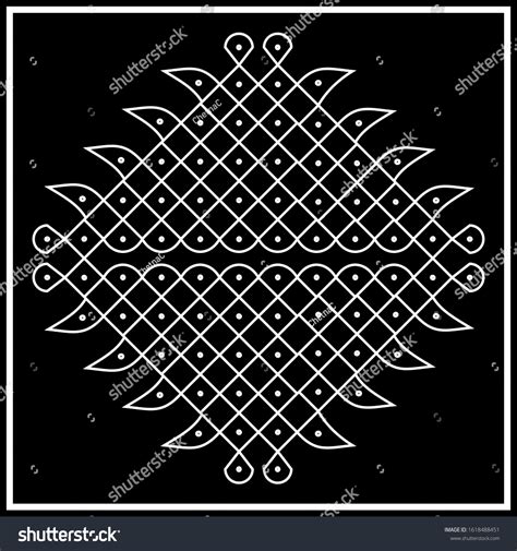 Diwali Rangoli Design Traditional Indian Folk Vector De Stock Libre De Regalías 1618488451