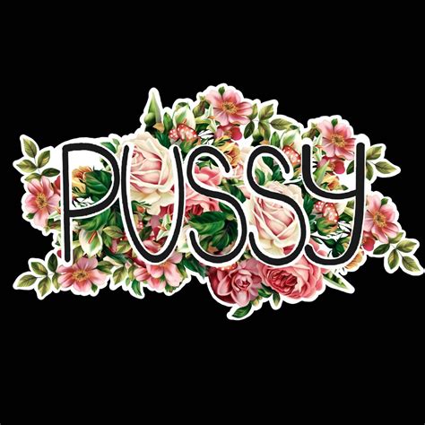 PRE ORDER Pussy Floral Sticker Etsy