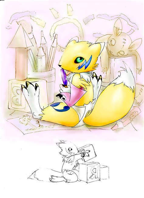 Renamon Carefree Times By Zummeng On Deviantart