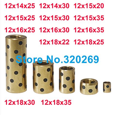 Jdb Linear Graphite Lubricating Brass Bearing Bushing Sleeve Oilless Id