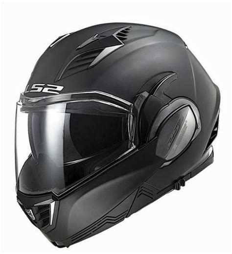 LS2 Valiant II Modular Helmet | Built-In Sun Visor | Matte Black ...