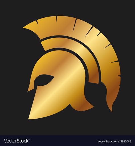 Spartan warrior helmet Royalty Free Vector Image