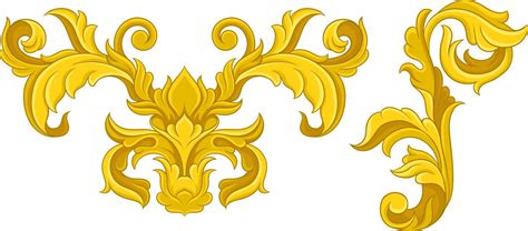 Scroll As Baroque Element With Arabesque Vector Image