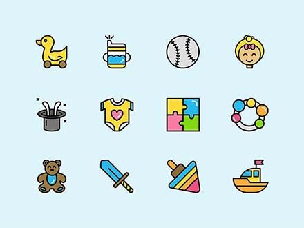 Free Baby Icons Ai Sketch