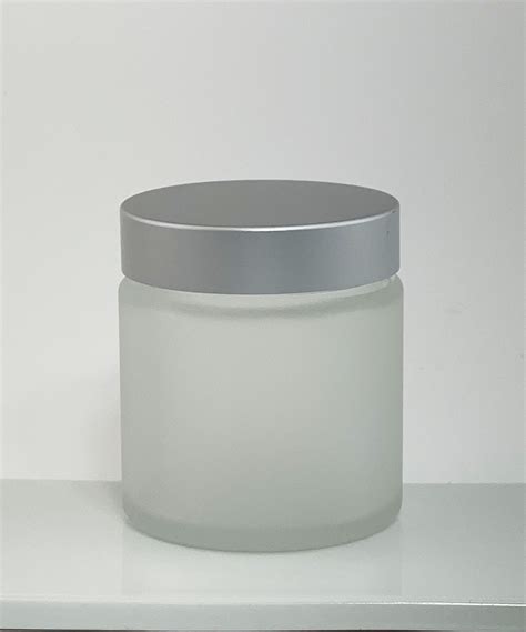 Combo Frosted Jar G With Brushed Aluminium Lid Lotus Oils New