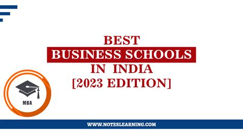 Best Business Schools in India [2023 Edition] - Notes Learning