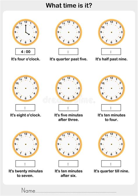 Telling Time Stock Illustrations 2401 Telling Time Stock