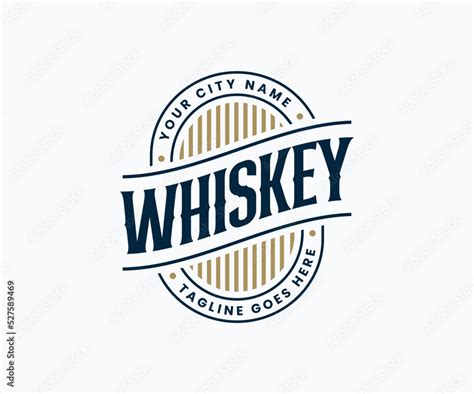 Whiskey Logo Design Template. Wine Logo. Bar Logo Design Template Stock ...