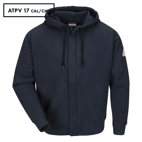 Bulwark Fr Fleece Zip Front Hooded Sweatshirt