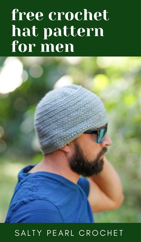 Herringbone Mens Crochet Hat Pattern Crochet Beanie Pattern Crochet Hat Pattern Crochet Beanie