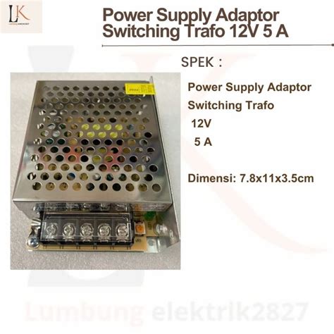 Jual Power Supply Adaptor Switching Trafo V A Volt Ampere Psu