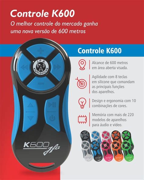 Controle Remoto Universal Longa Dist Ncia Jfa K Preto Teclado