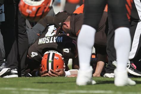 Deshaun Watson Injury Update Browns Qb Suffered Season Ending Achilles Injury Vs Bengals