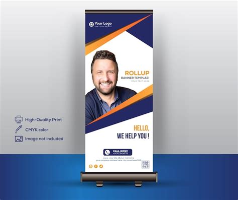 Premium Vector Clean And Modern Rollup Banner Design Template