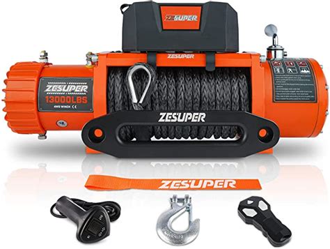 Zesuper V Lb Load Capacity Electric Truck Winch Kit Synthetic