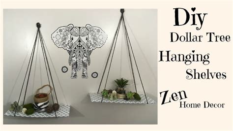 Dollar Tree Diy Hanging Shelves 3 Zen Home Decor Youtube