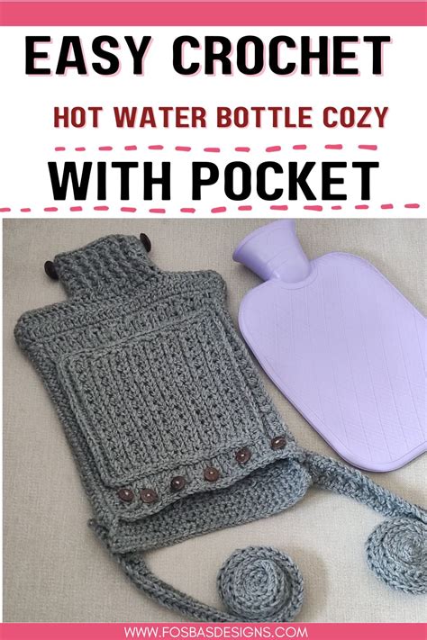 Crochet Hot Water Bottle Cover Pattern Fosbas Designs